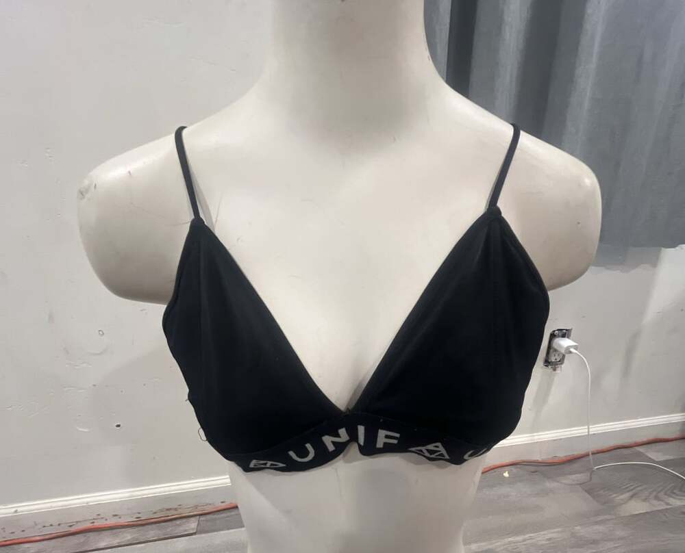 UNIF Badsport Black Logo Bra Bralette